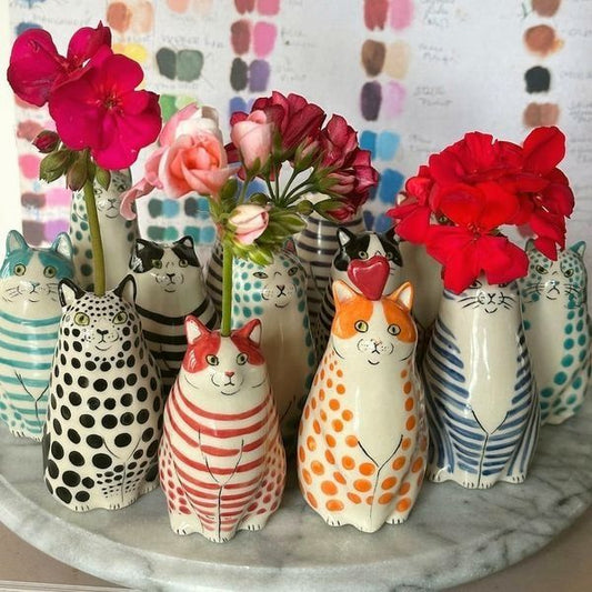 💝Hot Sale 50% OFF💝Polka Dot Cat Vase🐱💐