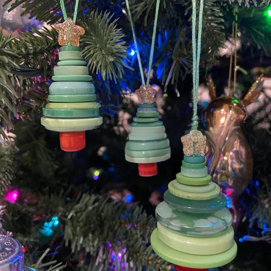 Button Snowman Christmas Tree Crafts Ornament